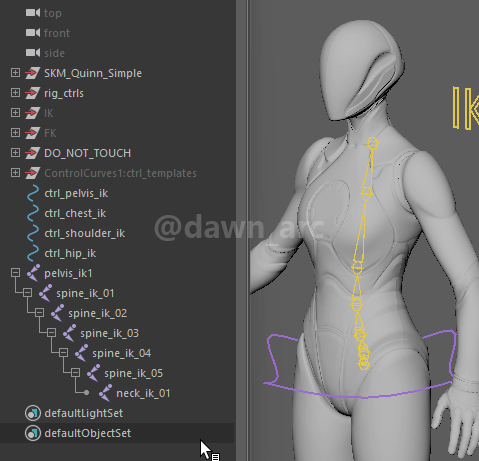 [Maya]Rigging 10 - Spine IK